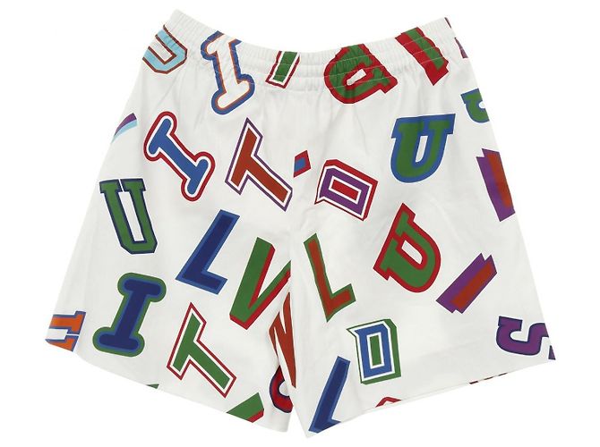 Bermuda de algodão com logo gráfico LOUIS VUITTON × NBA Branco Multicor - vista 2