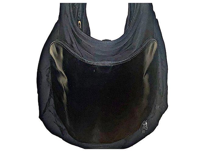 Borsa a spalla Gucci Tom Ford 95 AW Archive in tela e pelle nera - vista 2