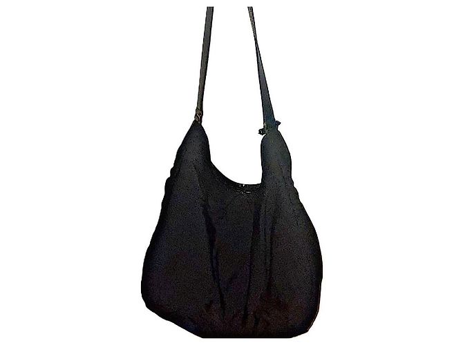 Borsa a spalla Gucci Tom Ford 95 AW Archive in tela e pelle nera - vista 3