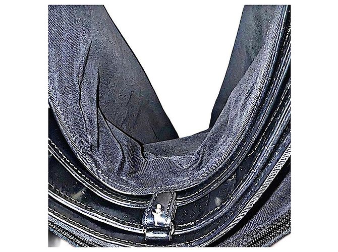 Borsa a spalla Gucci Tom Ford 95 AW Archive in tela e pelle nera - vista 5
