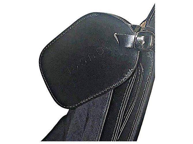 Borsa a spalla Gucci Tom Ford 95 AW Archive in tela e pelle nera - vista 8