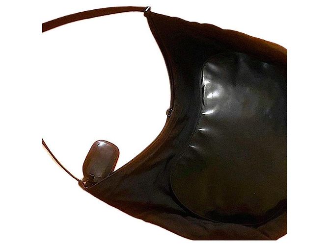 Borsa a spalla Gucci Tom Ford 95 AW Archive in tela e pelle nera - vista 9