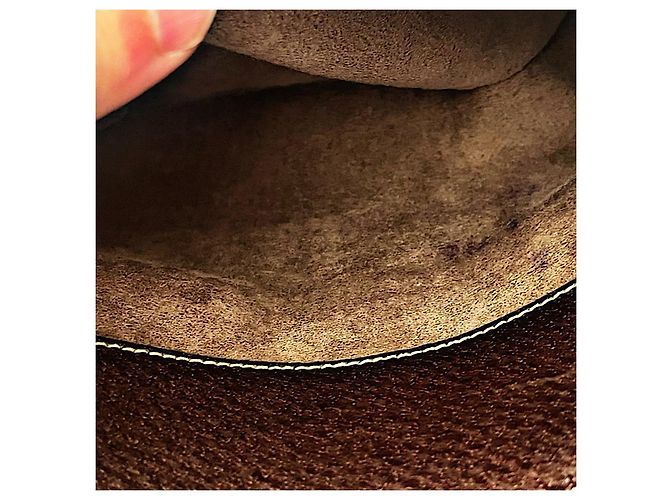 Borsa a tracolla Gucci in suede e pelle marrone - vista 15
