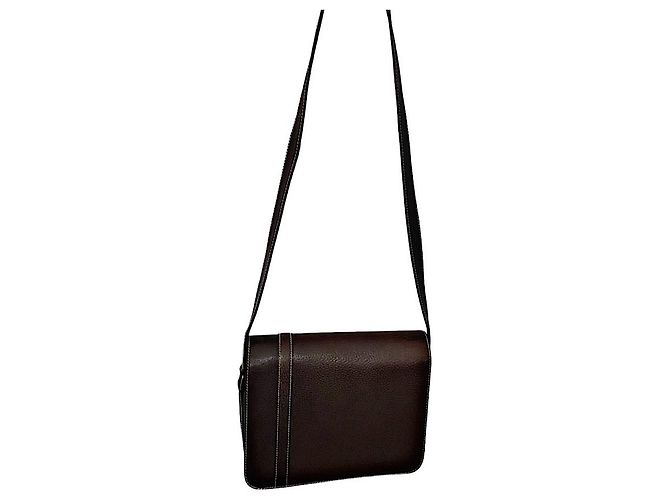 Borsa a tracolla Gucci in suede e pelle marrone - vista 7