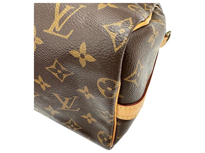 Sac à main Louis Vuitton Speedy Bandoulière 25 Marron - vue 9