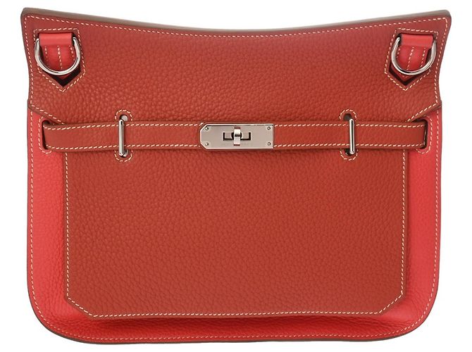 Borsa a Spalla Jypsiere 28 di Hermès Rosa Rosso - vista 2