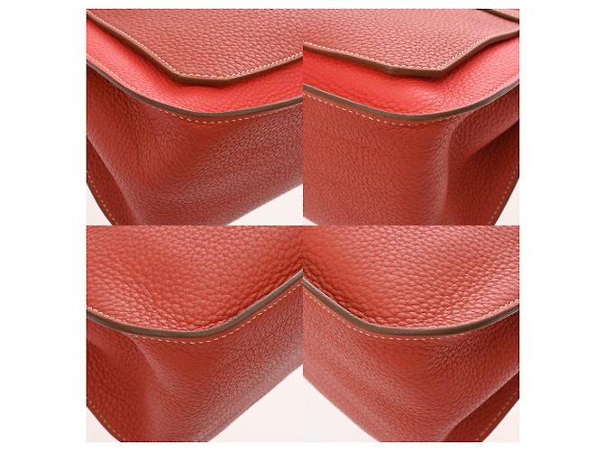 Borsa a Spalla Jypsiere 28 di Hermès Rosa Rosso - vista 8
