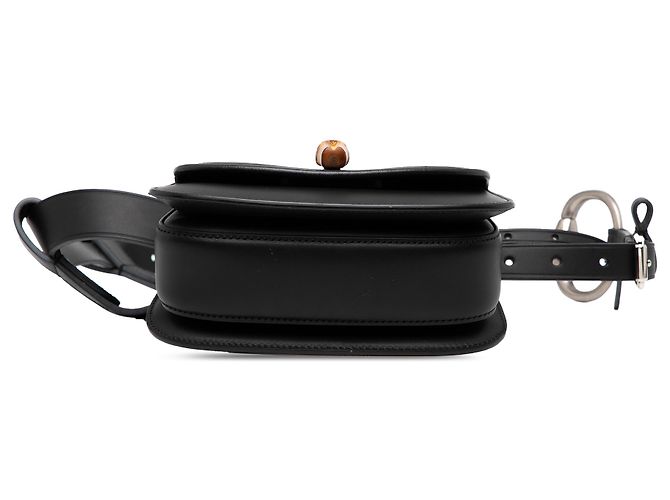 Belt bag in pelle nera mini Bamboo 1947 di Gucci Nero - vista 3