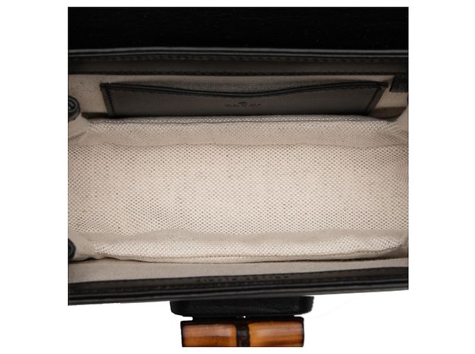 Belt bag in pelle nera mini Bamboo 1947 di Gucci Nero - vista 4