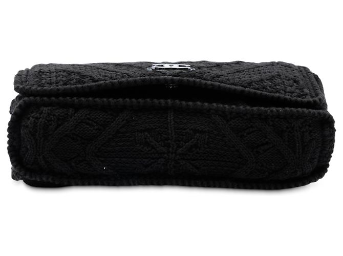 Chanel Nero CC Medio Intrecciato a Maglia Unico con Patta - vista 3