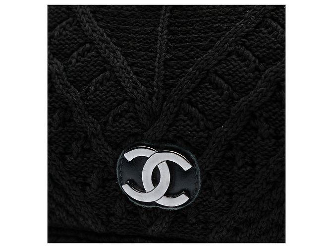 Chanel Nero CC Medio Intrecciato a Maglia Unico con Patta - vista 6