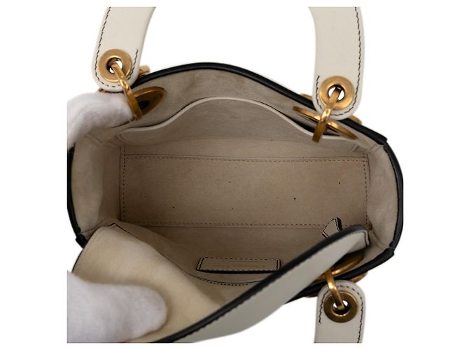 Dior Mini Lady Dior in pelle di vitello bianca Niki de Saint Phalle Bianco - vista 4