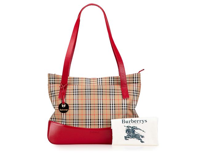 Tote de lona Burberry Beige Haymarket Check Bege - vista 11