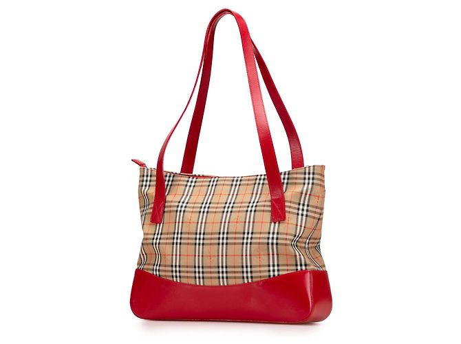 Tote de lona Burberry Beige Haymarket Check Bege - vista 2