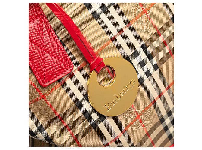 Tote de lona Burberry Beige Haymarket Check Bege - vista 5