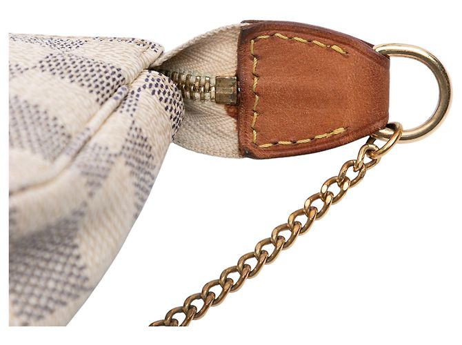 Mini Pochette Accessoires Damier Azur Bianco Louis Vuitton - vista 8