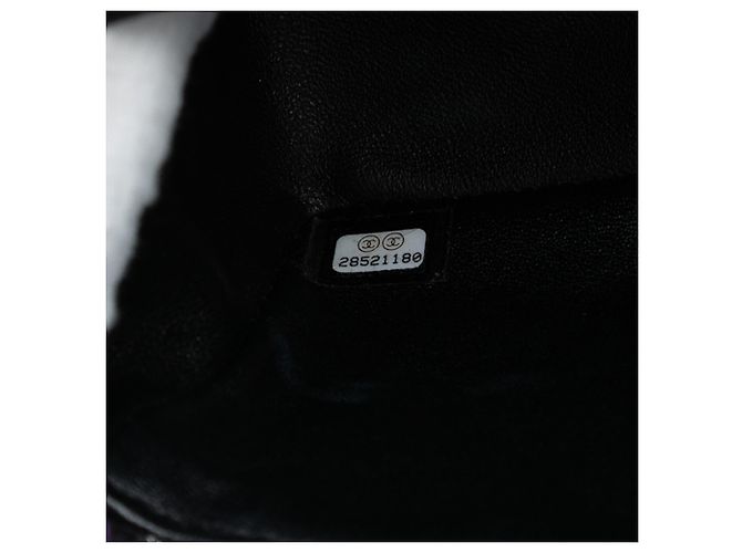 Chanel Schwarze Mini Rechteckige Gesteppt Tweed Einzelflap - Ansicht 6