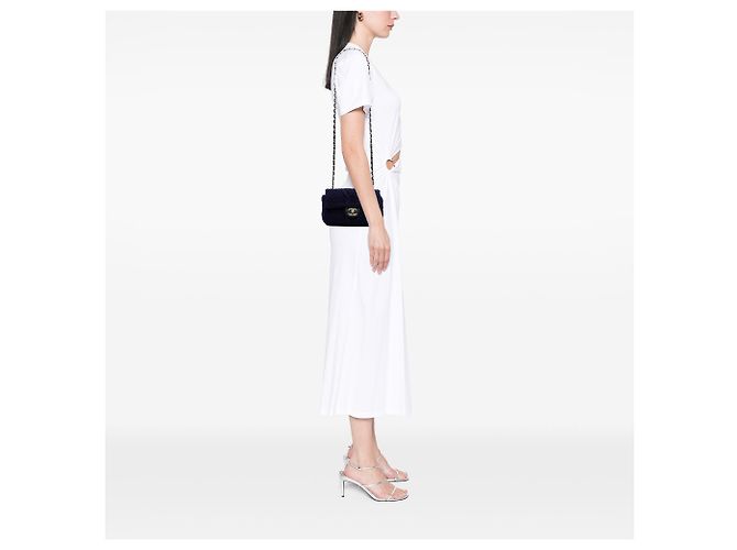 Chanel Blau Klein Paris Hamburg Kabelstrick Klappe Marineblau - Ansicht 7