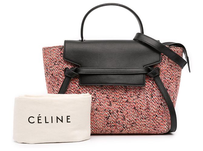 Belt Bag Céline Celine Pink Micro Tweed Belt Satchel - view 13