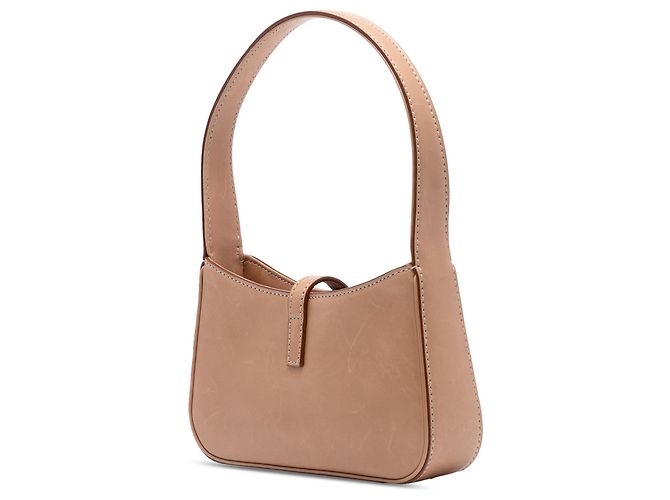 Saint Laurent Hobo Le 5 a 7 in pelle di vitello liscia marrone Marrone chiaro - vista 2