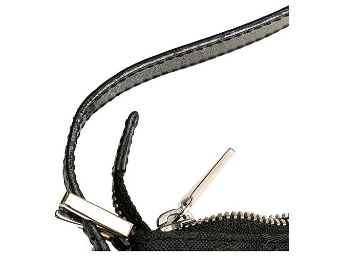 Céline Celine Schwarze C Macadam Canvas Schultertasche - Ansicht 10