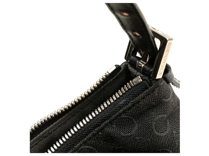 Céline Celine Schwarze C Macadam Canvas Schultertasche - Ansicht 7
