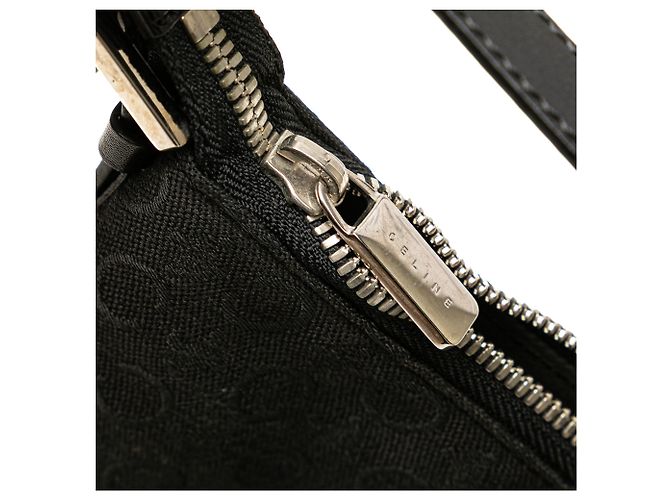 Céline Celine Schwarze C Macadam Canvas Schultertasche - Ansicht 8