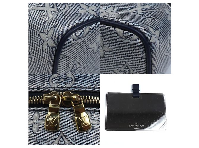 Borsa a spalla micro Vanity in jacquard laminato Monogram Louis Vuitton Blu navy - vista 6