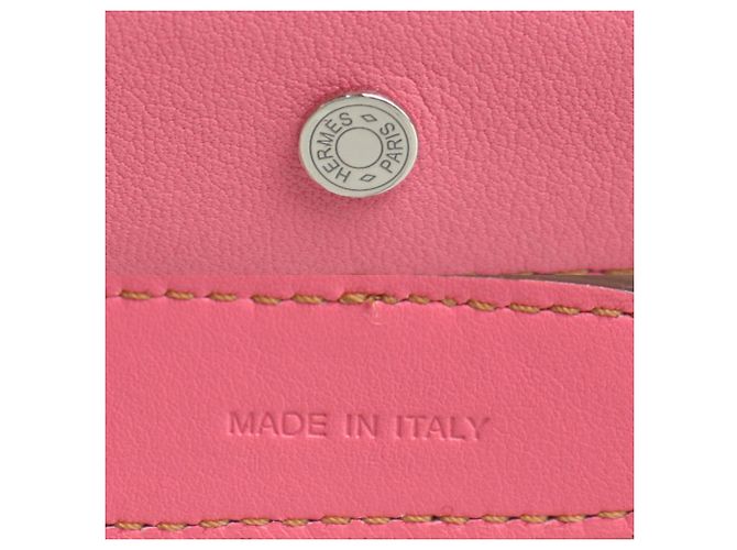 Faixa de cabelo Glenda em couro Swift da Hermès Rosa - vista 4