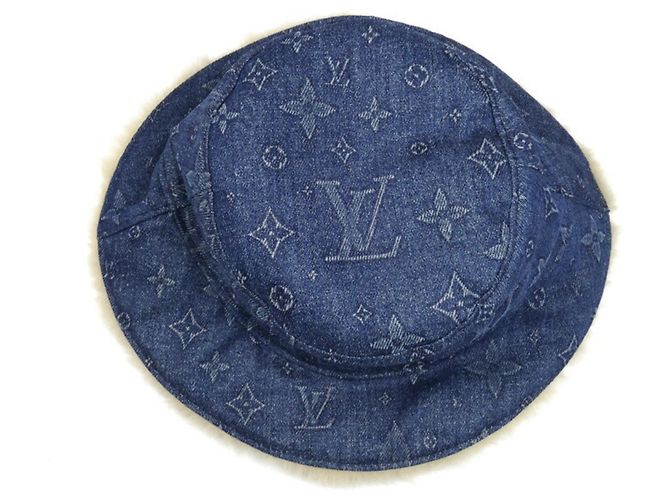 Cappello bucket blu Louis Vuitton - vista 4