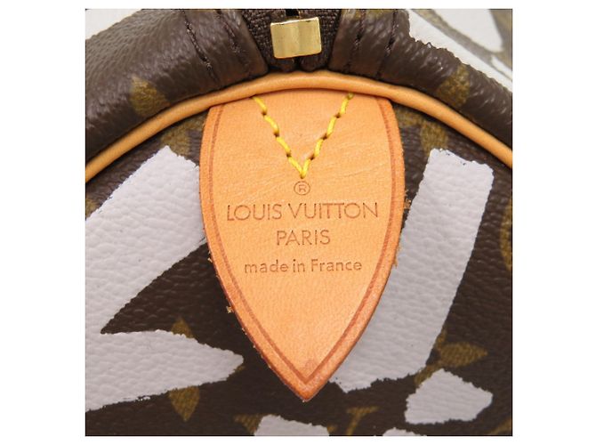Borsa Keepall 50 Monogram Graffiti di Louis Vuitton Marrone Bianco Monogramma - vista 8