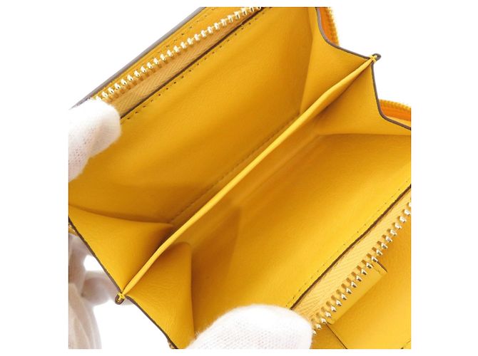 Billetera bifold de cuero Moreau Paris Dorado Amarillo - vista 6