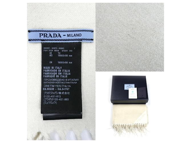 Bufanda de noche de jacquard Prada Blanco - vista 6