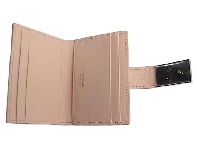 Tarjetero Gancini Hug de Salvatore Ferragamo Rosa - vista 3