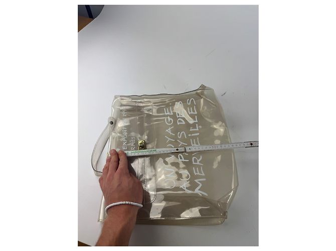 Hermès Vintage Hermes Transparente PVC Kelly Tasche Weiß - Ansicht 10