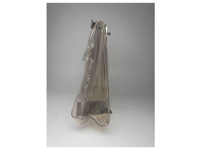 Hermès Vintage Hermes Transparente PVC Kelly Tasche Weiß - Ansicht 7