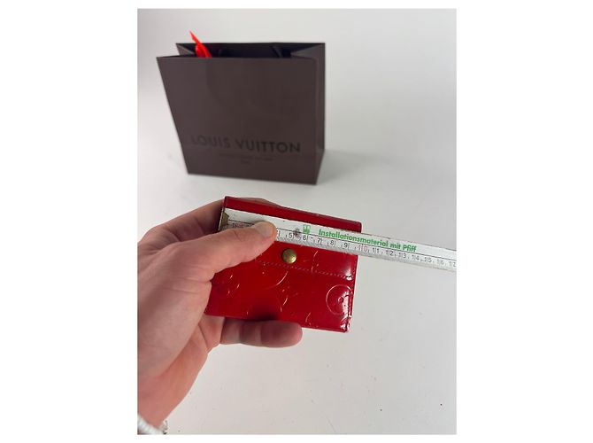 Twist Vintage Louis Vuitton Vernis Leder Kartenhalter Rot - Ansicht 10