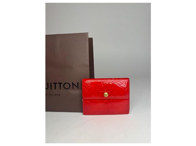 Twist Vintage Louis Vuitton Vernis Leder Kartenhalter Rot - Ansicht 12