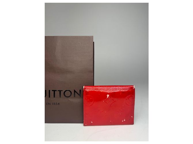 Twist Vintage Louis Vuitton Vernis Leder Kartenhalter Rot - Ansicht 13