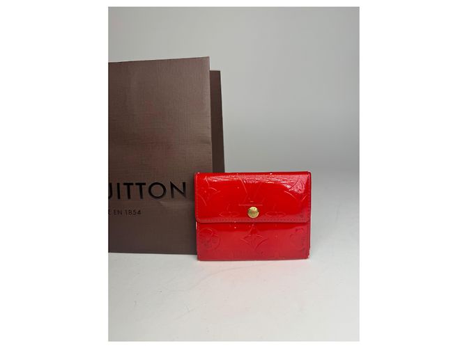 Twist Vintage Louis Vuitton Vernis Leder Kartenhalter Rot - Ansicht 2