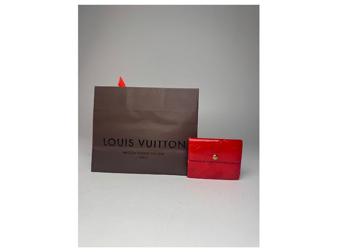 Twist Vintage Louis Vuitton Vernis Leder Kartenhalter Rot - Ansicht 3