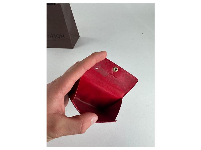 Twist Vintage Louis Vuitton Vernis Leder Kartenhalter Rot - Ansicht 6