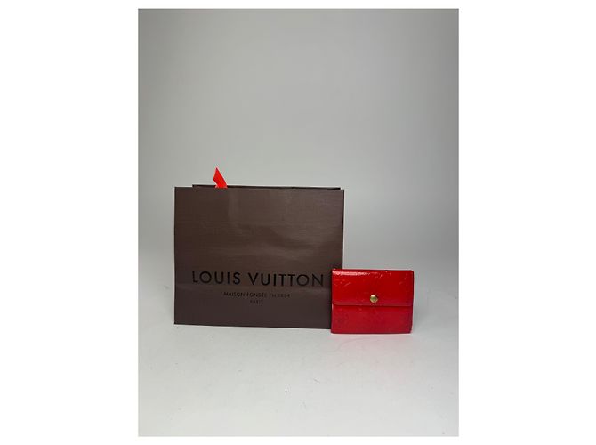 Twist Vintage Louis Vuitton Vernis Leder Kartenhalter Rot - Ansicht 9