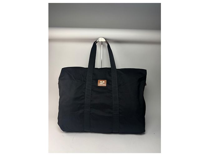 Vintage Courreges Polyester Reisetasche Schwarz - Ansicht 13