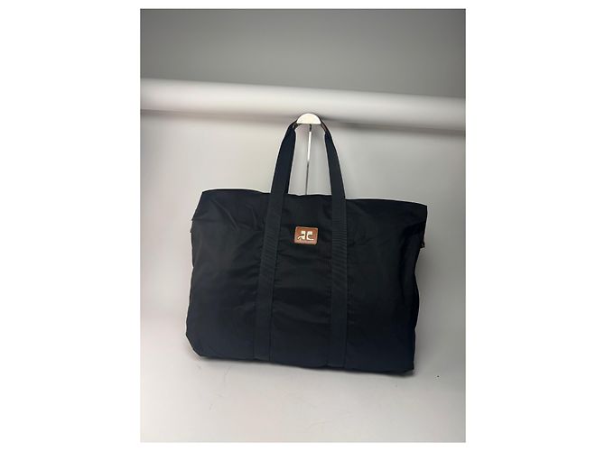 Vintage Courreges Polyester Reisetasche Schwarz - Ansicht 5