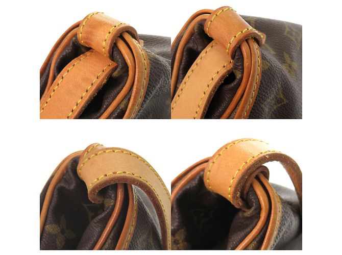 Borsa a Spalla Saumur 30 Monogram Louis Vuitton Marrone Monogramma - vista 9