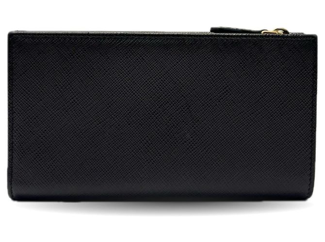 Prada Saffiano Bifold Geldbörse Schwarz - Ansicht 2