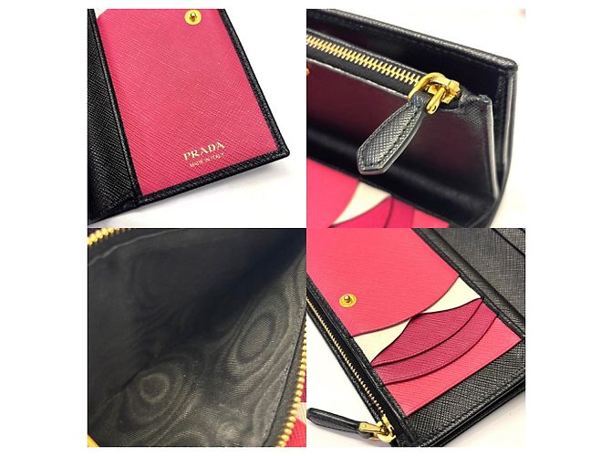 Prada Saffiano Bifold Geldbörse Schwarz - Ansicht 4
