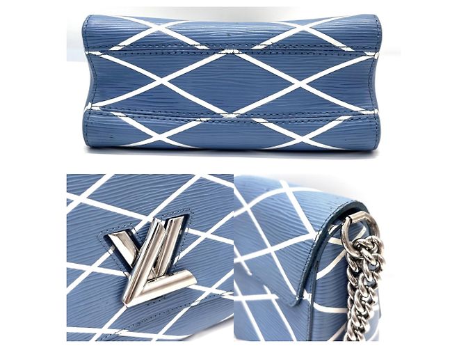 Borsa a Spalla Louis Vuitton Twist PM Blu Blu chiaro - vista 4