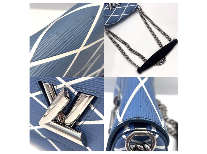 Borsa a Spalla Louis Vuitton Twist PM Blu Blu chiaro - vista 5
